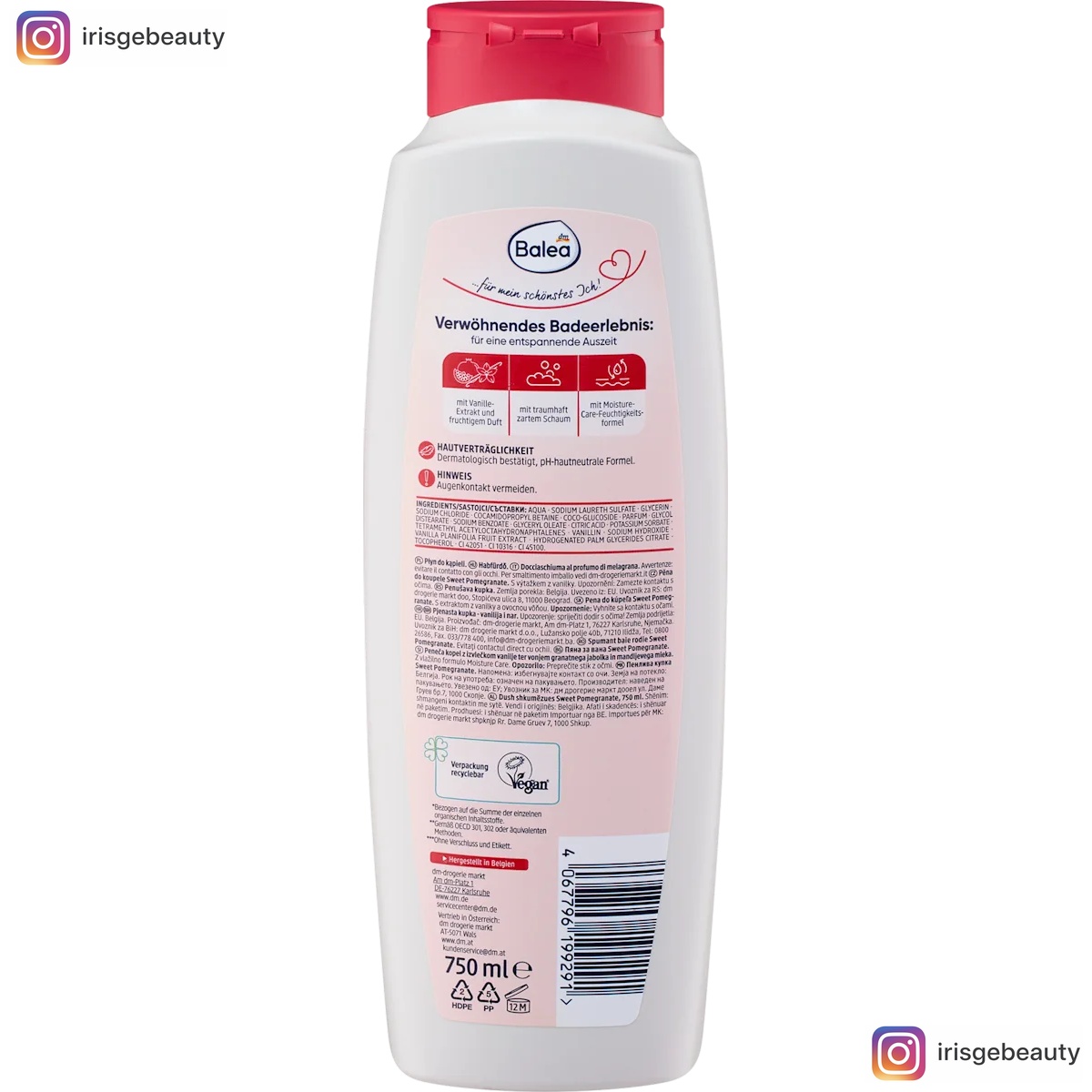 Thumbnail of شاور جيل من باليا حجم كبير 750 مل بالرمان والفانيلا 