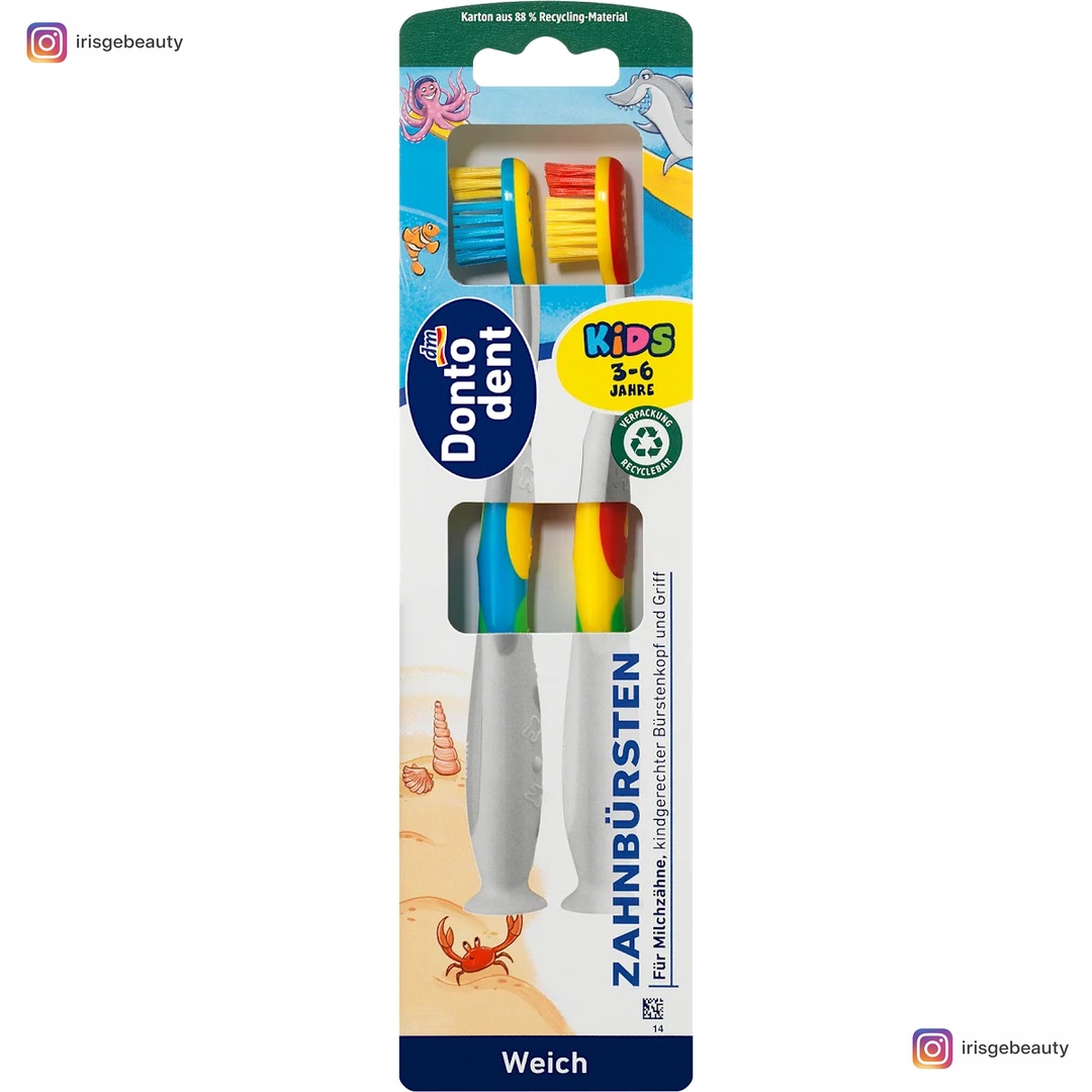 Dontodent Children's toothbrush soft, 3 to 6 years, 2 pieces