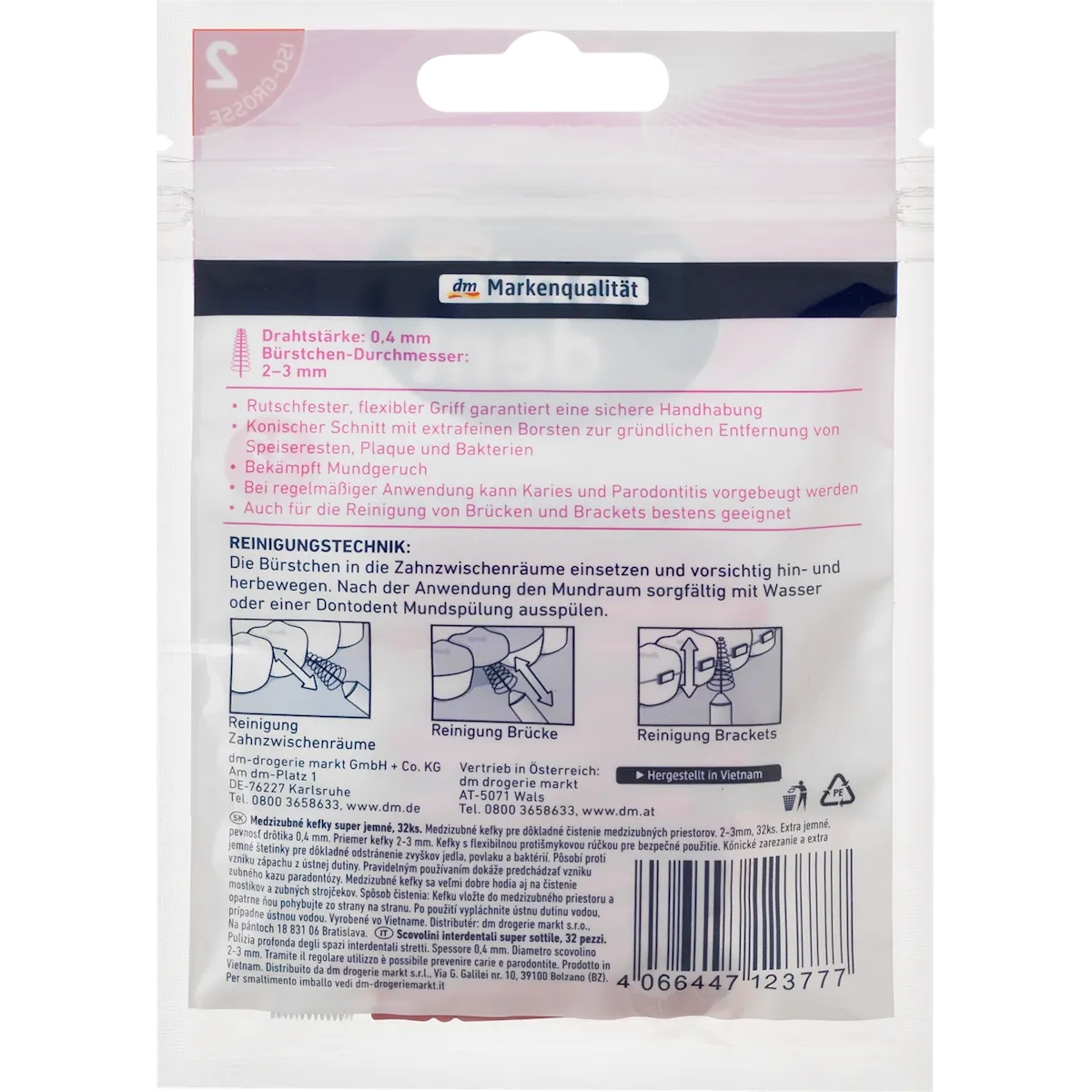 Thumbnail of فرش تنظيف ما بين الأسنان، مقاس ISO 2، 32 قطعة.