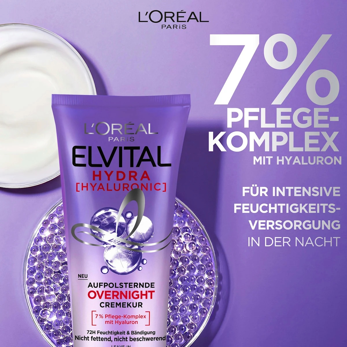 Thumbnail of علاج الشعر الذي يُترك على الشعر، هيدرا هيالورونيك، للاستخدام الليلي، 200 مل