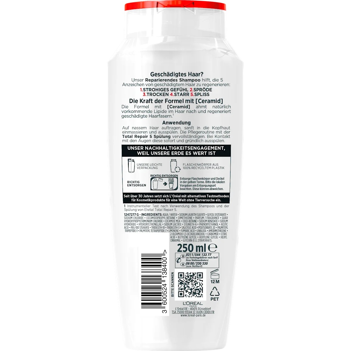 Thumbnail of لوريال بارس شامبو معالج للشعر التالف توتل ريبير 250 مل