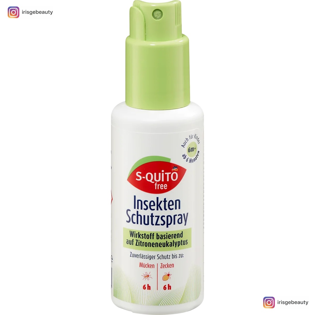بخاخ طارد للحشرات S-QUITO خالي من رائحة الليمون والأوكالبتوس، 100 مل